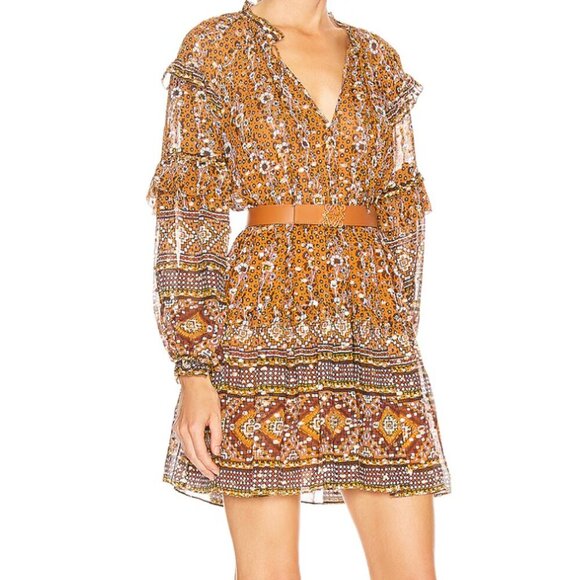 Ulla Johnson Erisa Mini Dress Ochre gold Size 2 - Picture 1 of 14